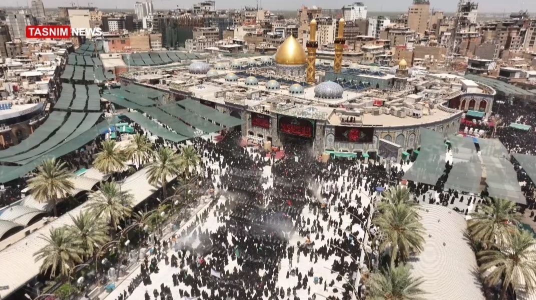 محل تعیین شده برای قرار دادن تابوت رهبر شهید در حرم امام حسین(ع)