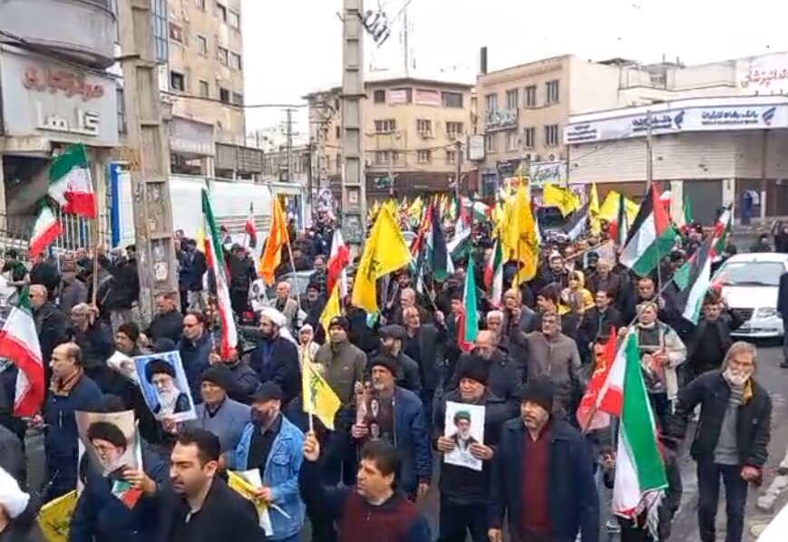 حضور پرشور مردم ملارد در دقایق اولیه شروع راهپیمایی روز قدس