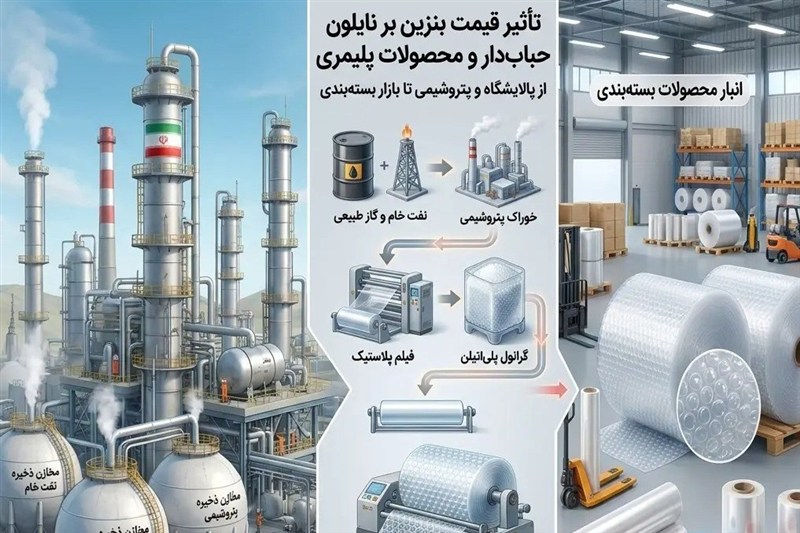 آیا افزایش قیمت بنزین قیمت نایلون حباب‌دار و صنعتی را افزایش می‌دهد؟