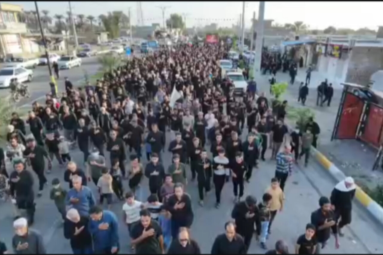 راهپیمایی عزاداران حضرت امیرالمومنین علیه السلام در هشتبندی هرمزگان