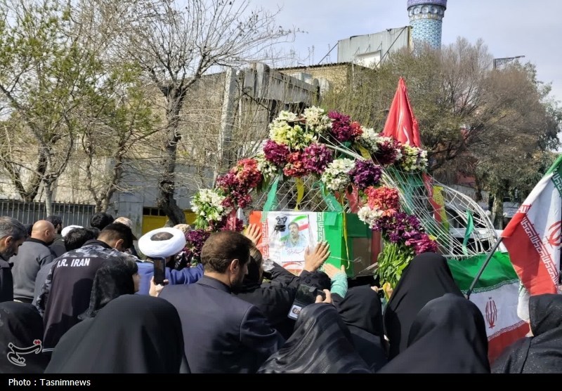 تشییع پیکر پاسدار شهید محمدباقر دژبان در شهرری برگزار شد