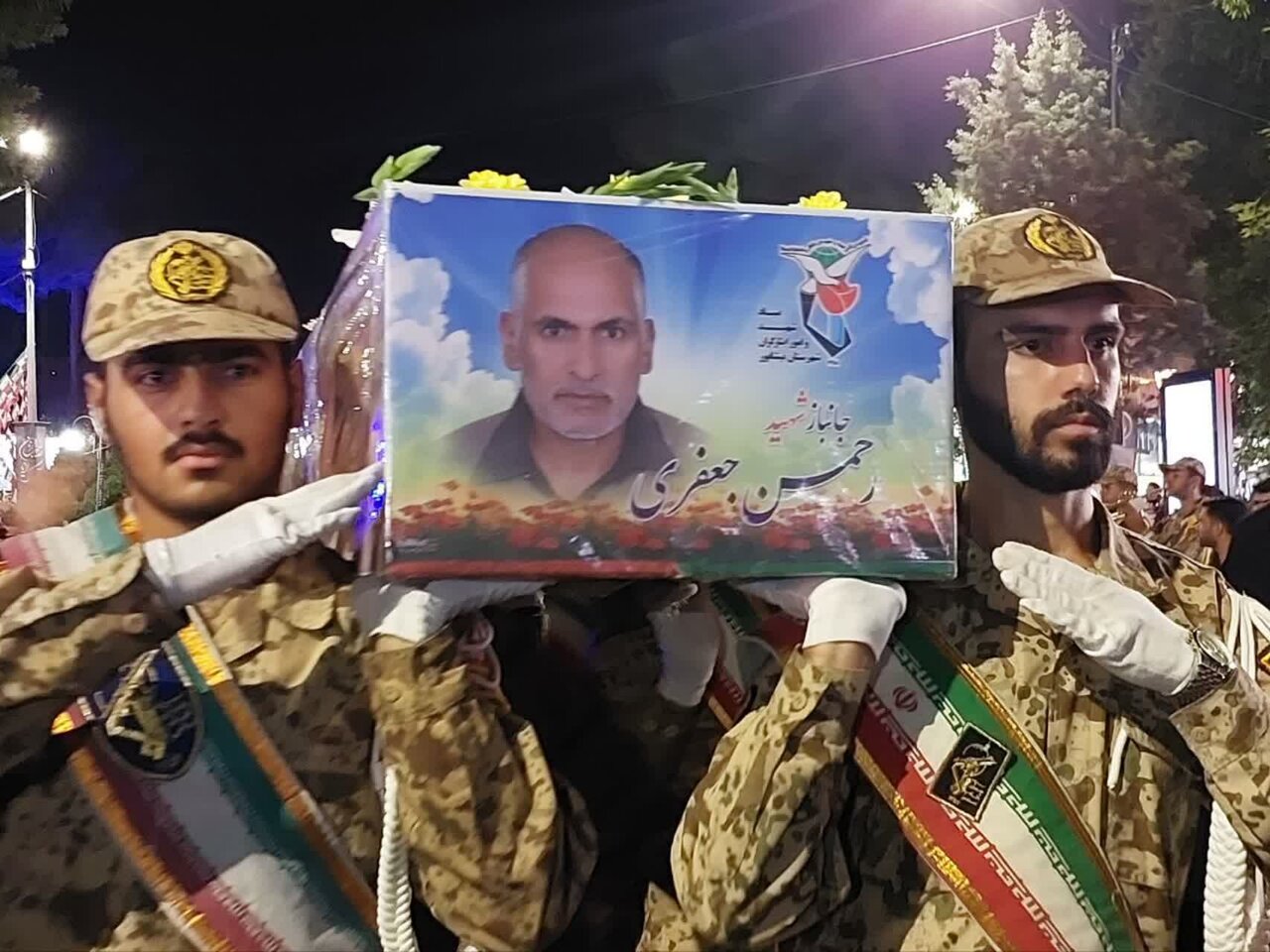مراسم تشییع پیکر مطهر جانباز شهید «رحمن جعفری» در نیشابور