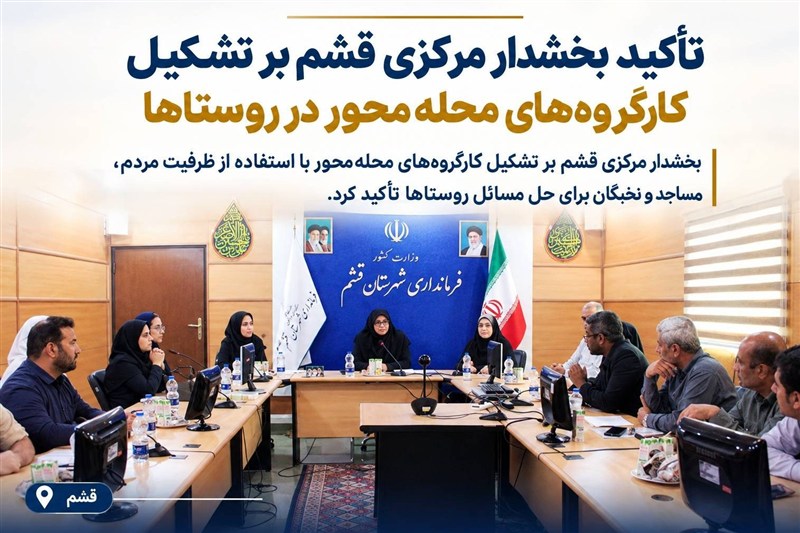 تأکید بخشدار مرکزی قشم بر تشکیل کارگروه‌های محله‌محور در روستاها