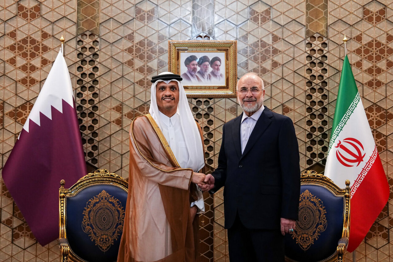 دیدار نخست وزیر قطر با قالیباف
