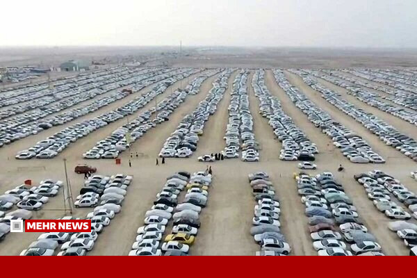 تصاویر هوایی از وضعیت پارکینگ های مرز خسروی