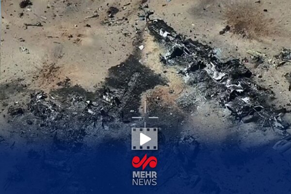 نخستین تصاویر هوایی از محل منهدم شدن هواپیماهای آمریکایی در اصفهان