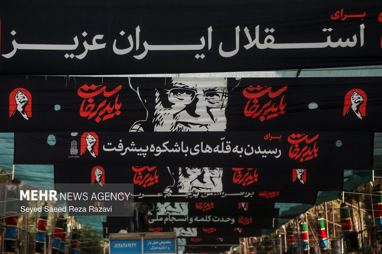 آماده سازی موکب‌های مراسم وداع با رهبر شهید انقلاب
