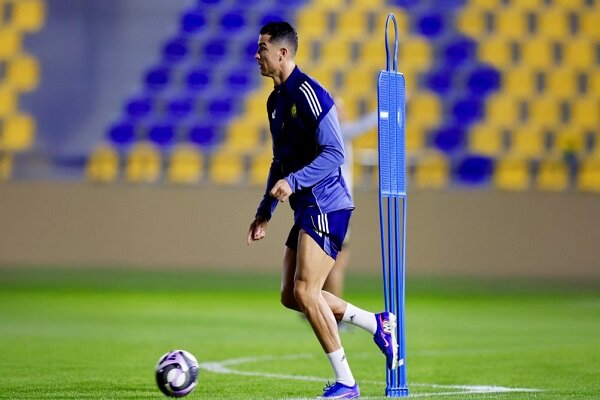 رونالدو در تمرین نصر/ جلوگیری از حضور CR7 در زمین