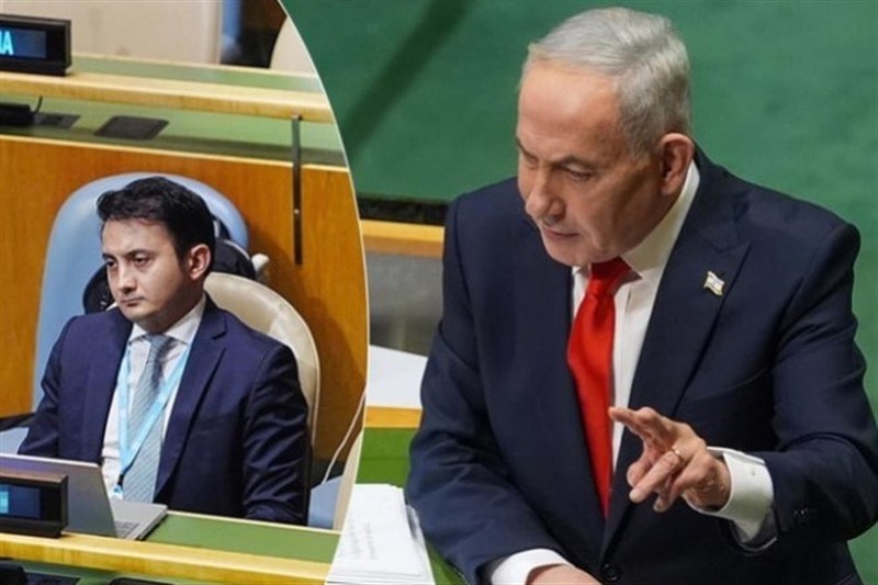حضورنماینده جمهوری آذربایجان هنگام سخنرانی نتانیاهو در ترکیه خبرساز شد