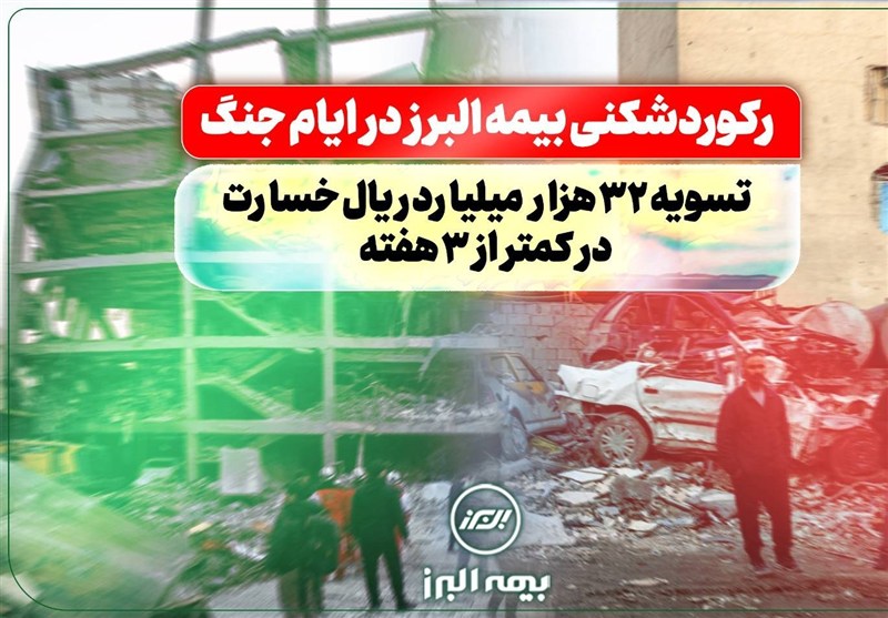 رکوردشکنی بیمه البرز در ایام جنگ: تسویه 32 هزار میلیارد ریال خسارت
