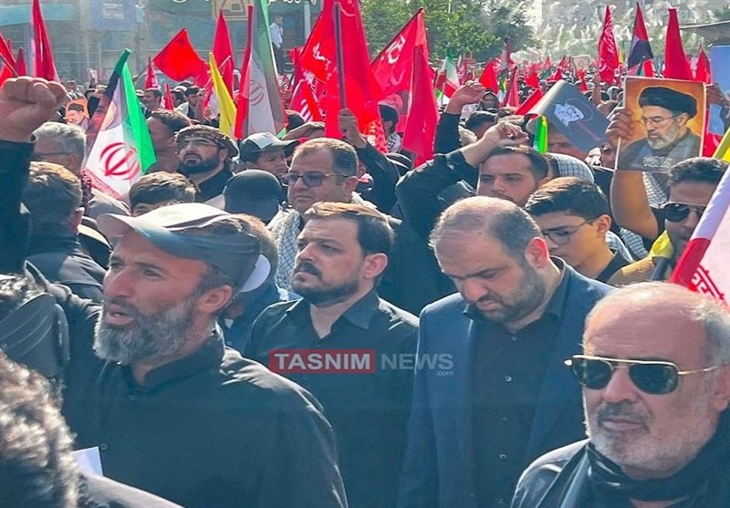 حضور قائم مقام جریان حکمت ملی عراق در مراسم تشییع شهید امام خامنه‌ای