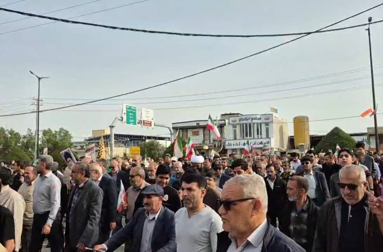 راهپیمایی ۲۲ بهمن در آب‌پخش