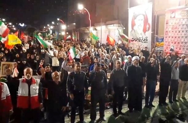 تجمع مردم خورموج در هفتمین روز تشییع آقای شهید ایران