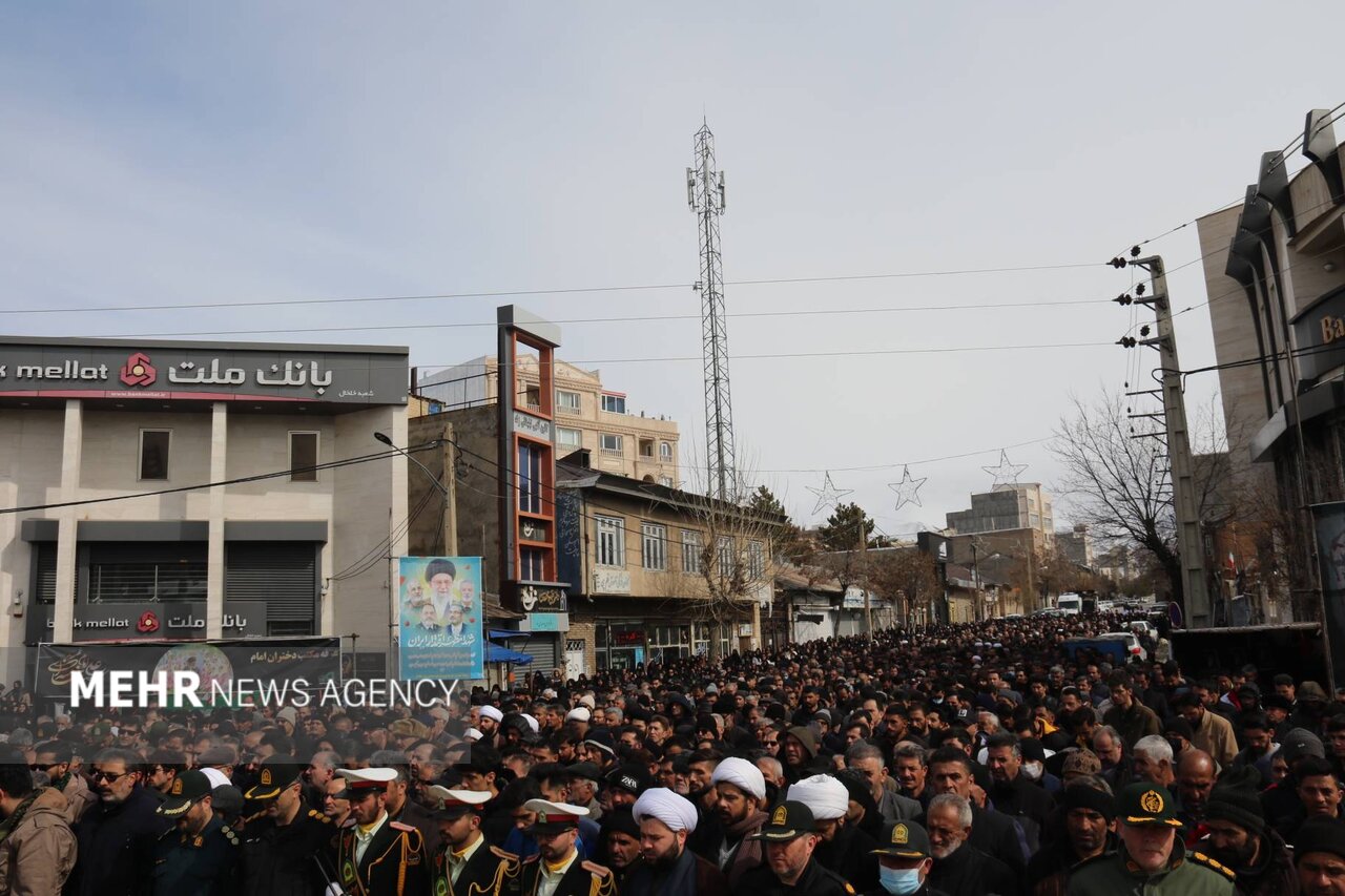 تشییع باشکوه شهید مدافع وطن «امیر حسین معصومی» در خلخال