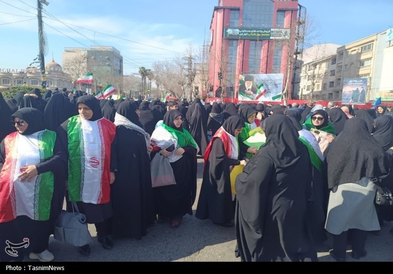 پیام بانوان رشت به آمریکا و صهیونیست‌ها: گور خودتان را کندید