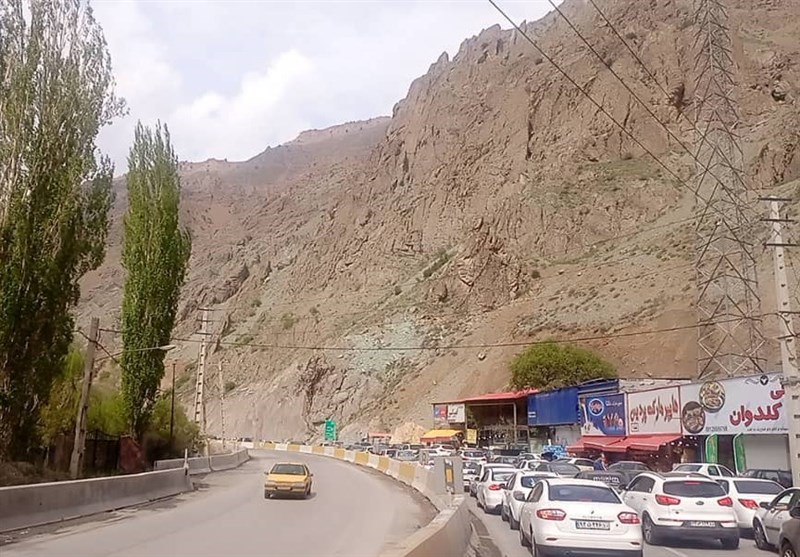 ترافیک سنگین در جاده چالوس و هراز
