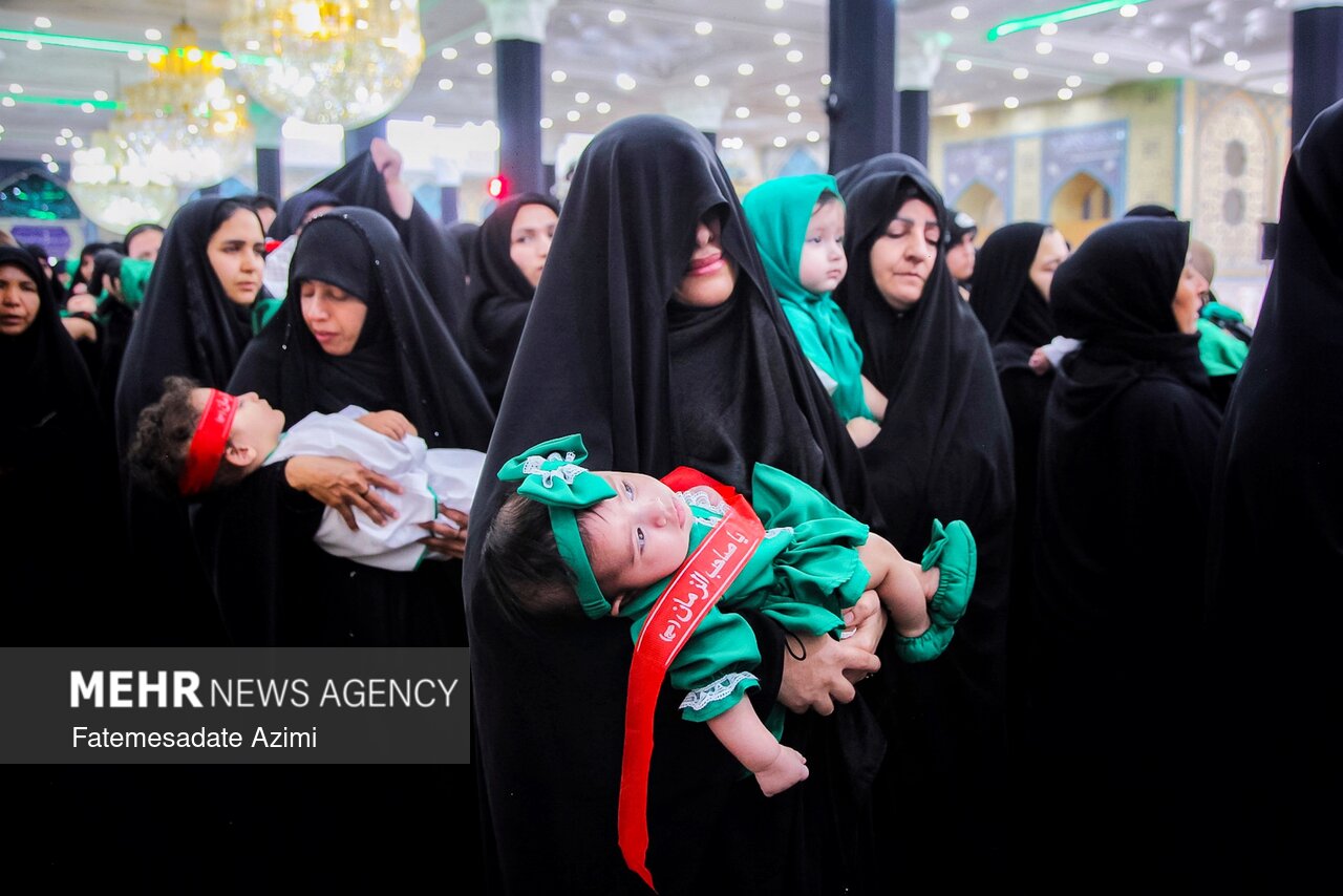 مراسم «شیرخوارگان حسینی» در مسجد مقدس جمکران