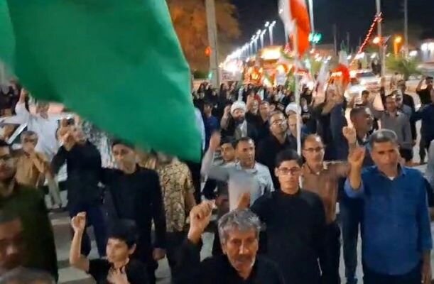 راهپیمایی شبانه مردم انقلابی آبدان