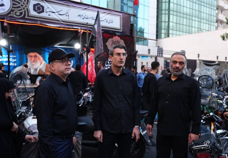 حضور دکتر علی ابدالی در موکب بانک سینا