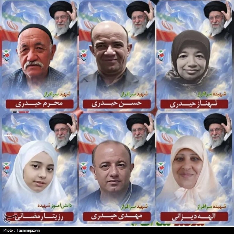 وداع با شش شهید جنگ رمضان در قزوین