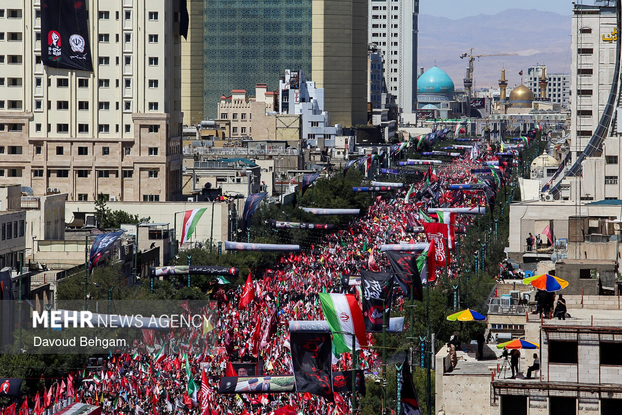 تشییع پیکر آقای شهید ایران در مشهد مقدس