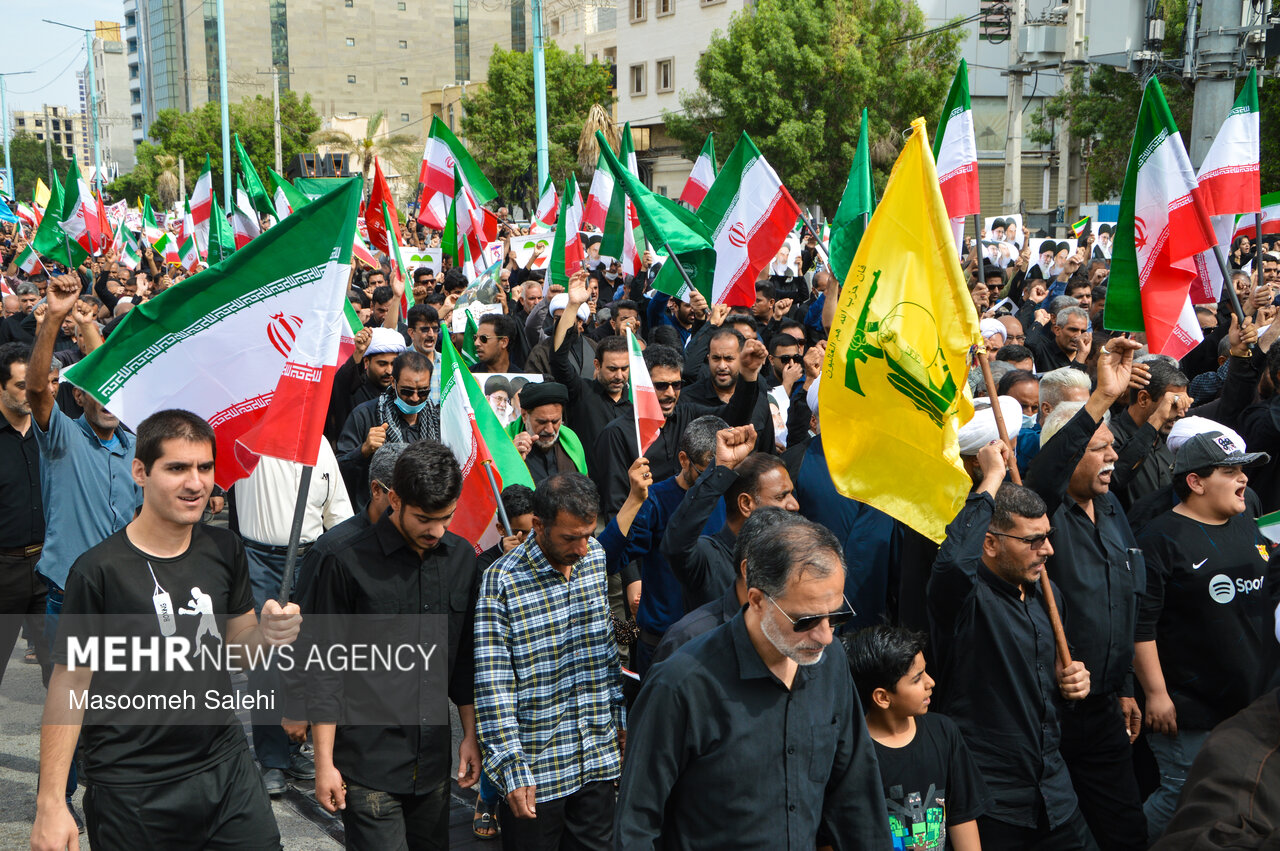 راهپیمایی مردم بندرعباس در محکومیت حملات آمریکایی - صهیونیستی