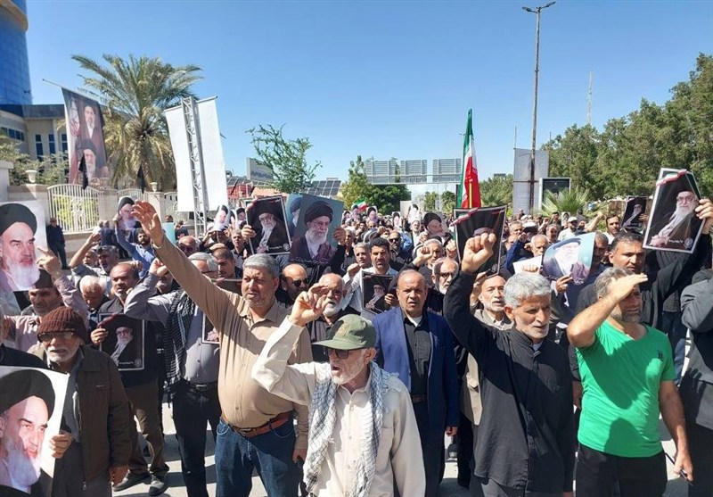 راهپیمایی مردم بوشهردر بیعت دوباره با رهبرانقلاب