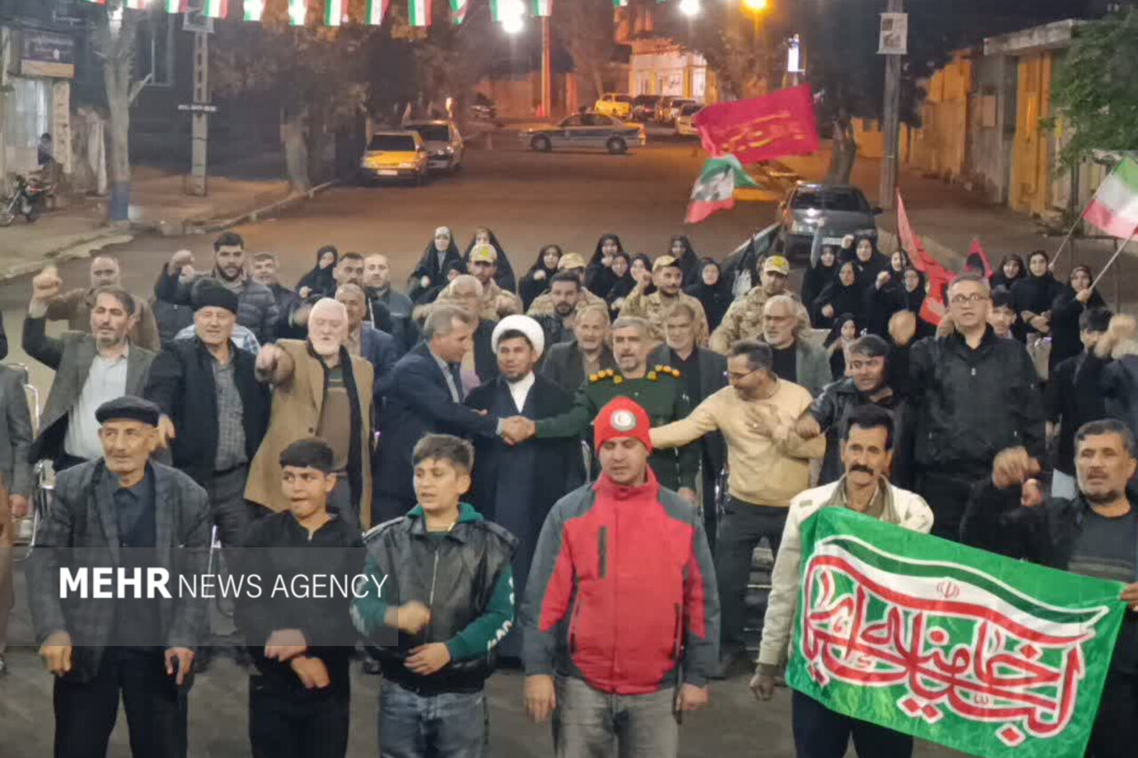 تداوم اجتماع مرزداران بیله سوار در دفاع از آرمان‌های انقلاب اسلامی