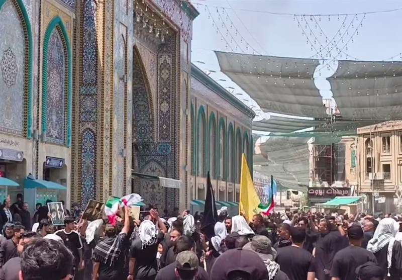حرکت دسته‌های عزاداری به سمت بین الحرمین/ کربلا در انتظار ورود پیکر امام شهید