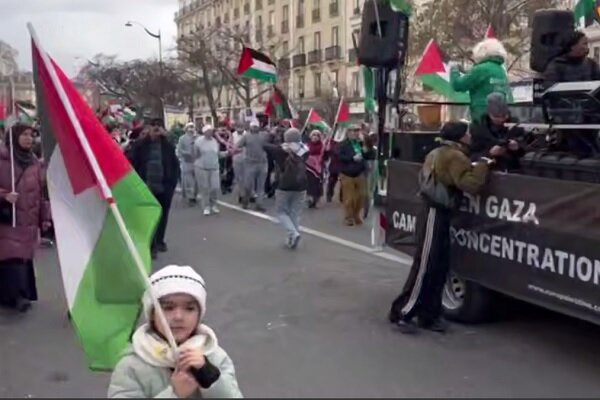 گسترده ضد ناتو و حمایت از تظاهرات فلسطین در پاریس + فیلم