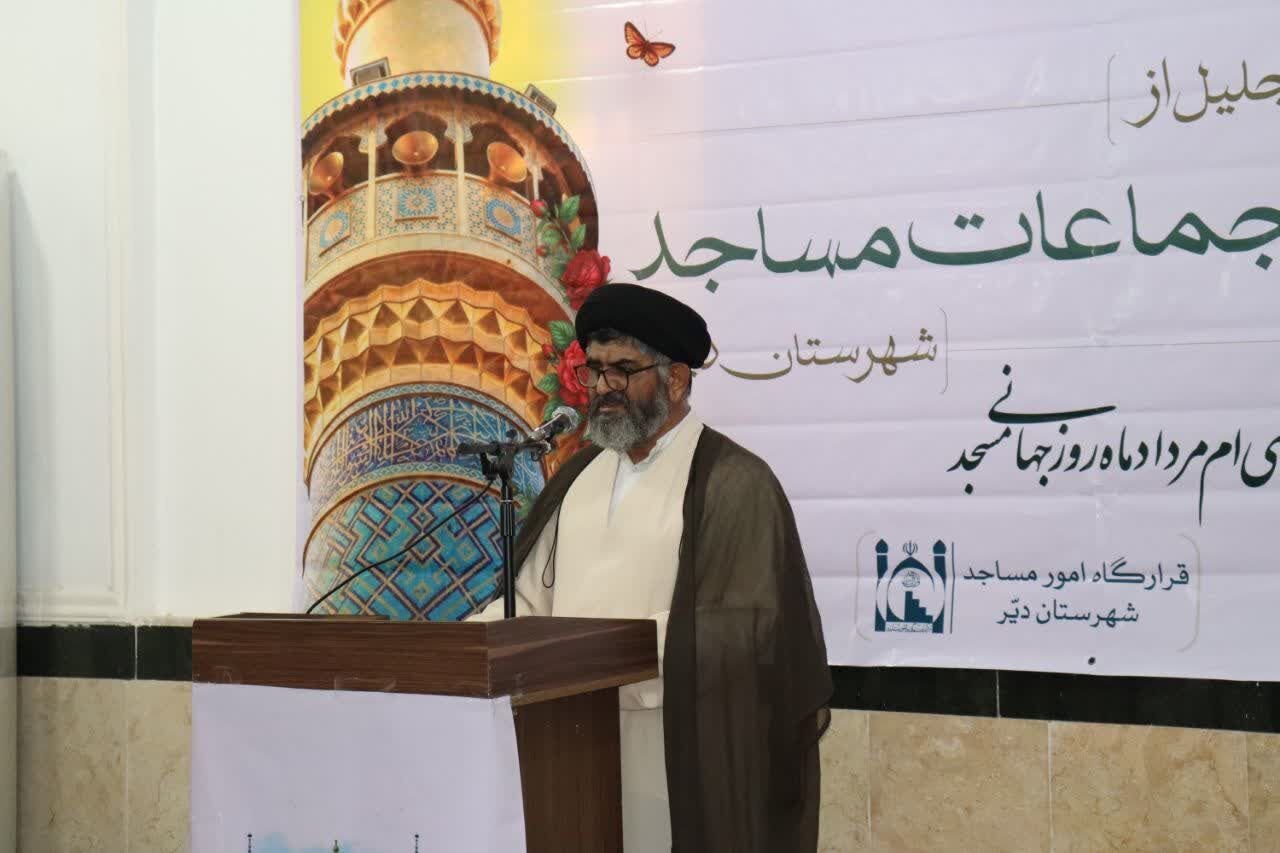 دبیر قرارگاه امور مساجد دیّر: ۲۶ مسجد شهرستان  در طرح محراب قرار دارند