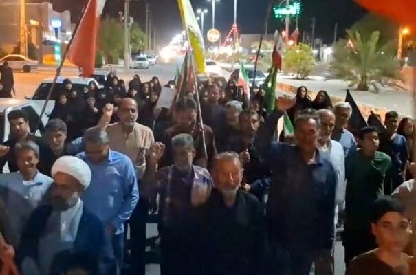 راهپیمایی شبانه مردم انقلابی آبدان
