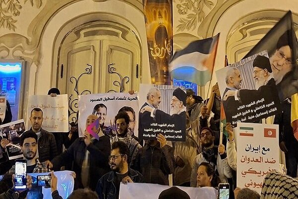 راهپیمایی تونسی ها در حمایت از ایران