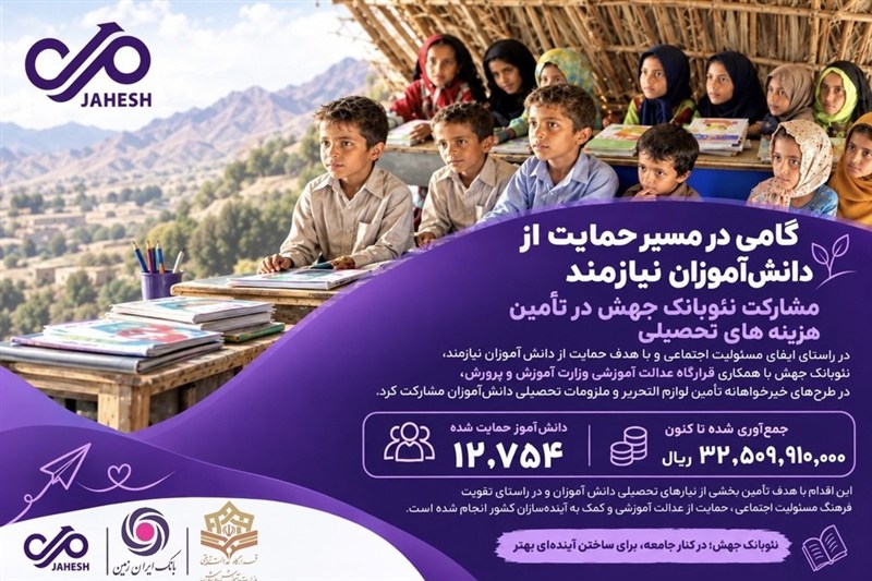 مشارکت نئو‌بانک جهش ایران زمین در تأمین هزینه‌های تحصیلی
