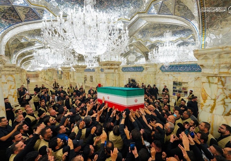 کاظمین میزبان پیکرهای مطهر اعضای خانواده رهبر شهید انقلاب