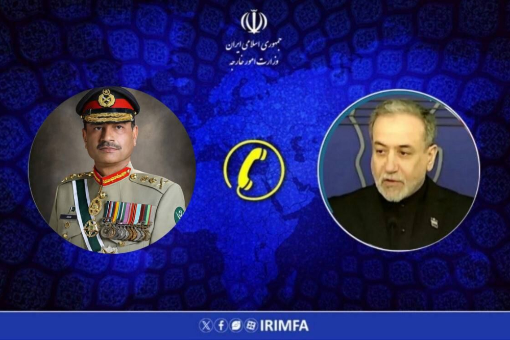 گفت‌وگوی تلفنی وزیر خارجه ایران و فرمانده ارتش پاکستان درباره تحولات غرب آسیا