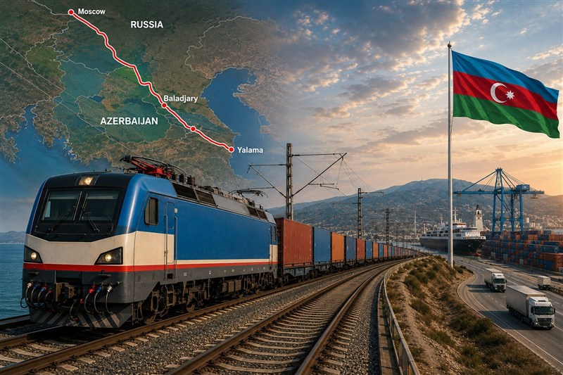 عزم جمهوری آذربایجان در کریدور شمال-جنوب؛ نوسازی راه‌آهن تا مرز روسیه