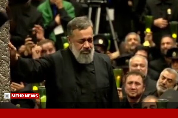 روضه حاج محمود کریمی در فراق رهبر شهید در مضجع شریف حضرت رضا (ع)