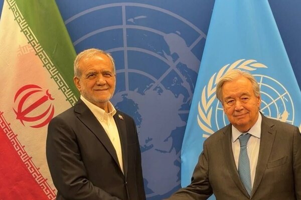 رئیس جمهور با دبیرکل سازمان ملل دیدار و گفت وگو کرد