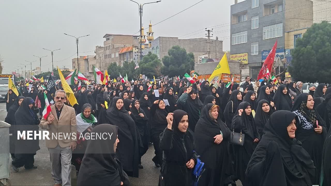 راهپیمایی روز قدس در صفادشت؛ مشت محکم مردم بر دهان استکبار