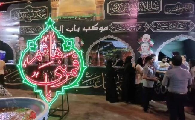 خدمات رسانی موکب باب الحوائج شهرستان دشتی به زائران اربعین