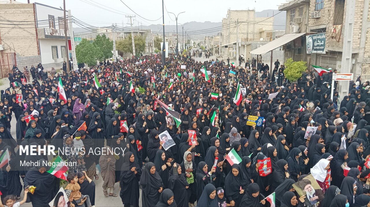 راهپیمایی مردم رودان در روز جهانی قدس