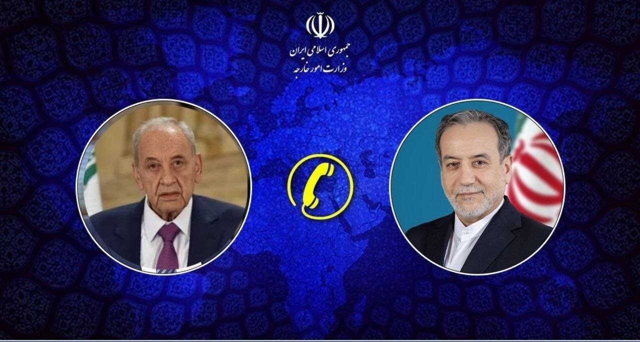 گفتگوی تلفنی وزیر امور خارجه کشورمان با نبیه بری رئیس مجلس لبنان