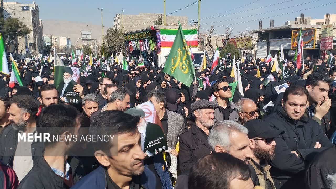 تشییع پیکر سه شهید تجاوز آمریکایی ـ صهیونیستی در شهرقدس برگزار شد