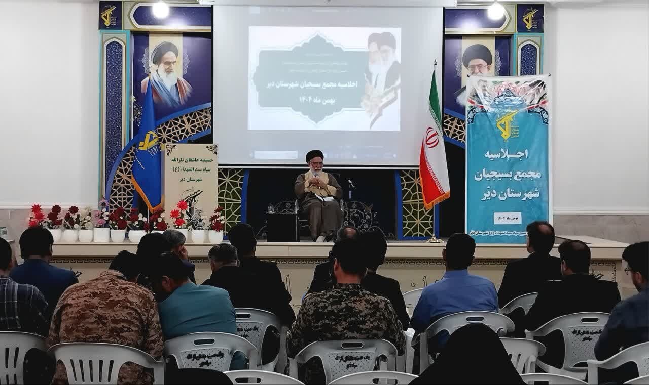 امام جمعه دیّر: دشمن با اغتشاش و جنگ ترکیبی به اهداف خود نمی‌رسد