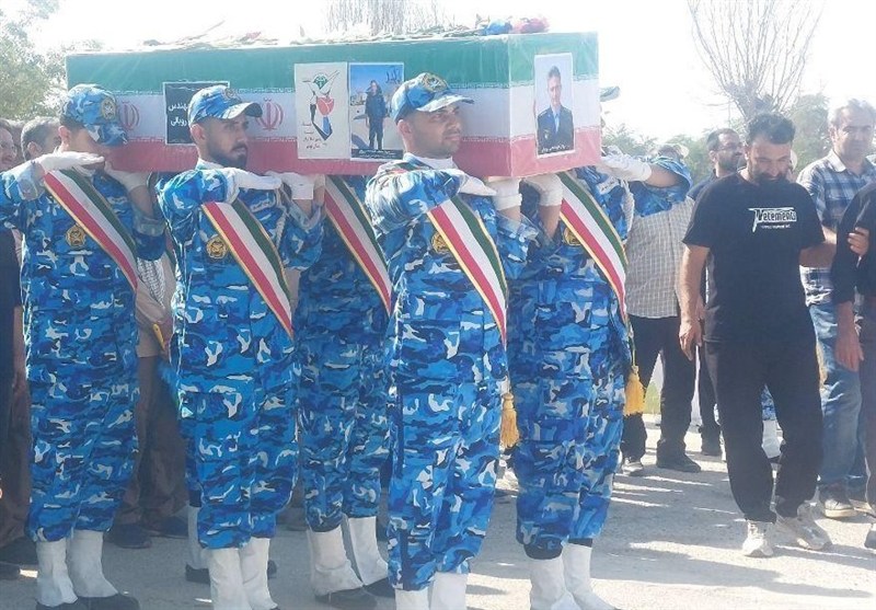 وداع با شهید حمله آمریکا در پایگاه هوایی شهید یاسینی بوشهر