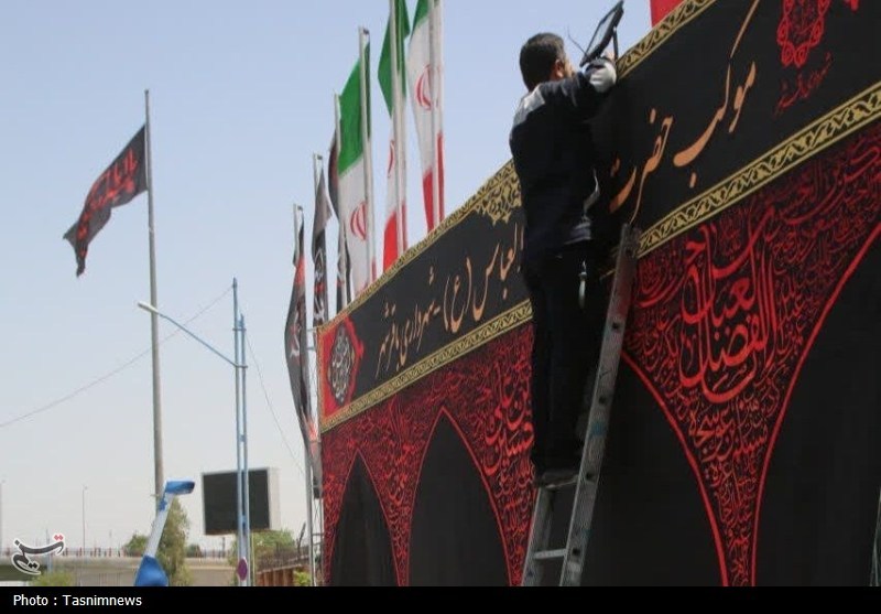 شهرداری اردبیل با تمام ظرفیت در خدمت زائران تشییع رهبر شهید + تصاویر