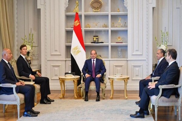 السیسی با داماد ترامپ درباره آتش‌بس در غزه گفتگو کرد