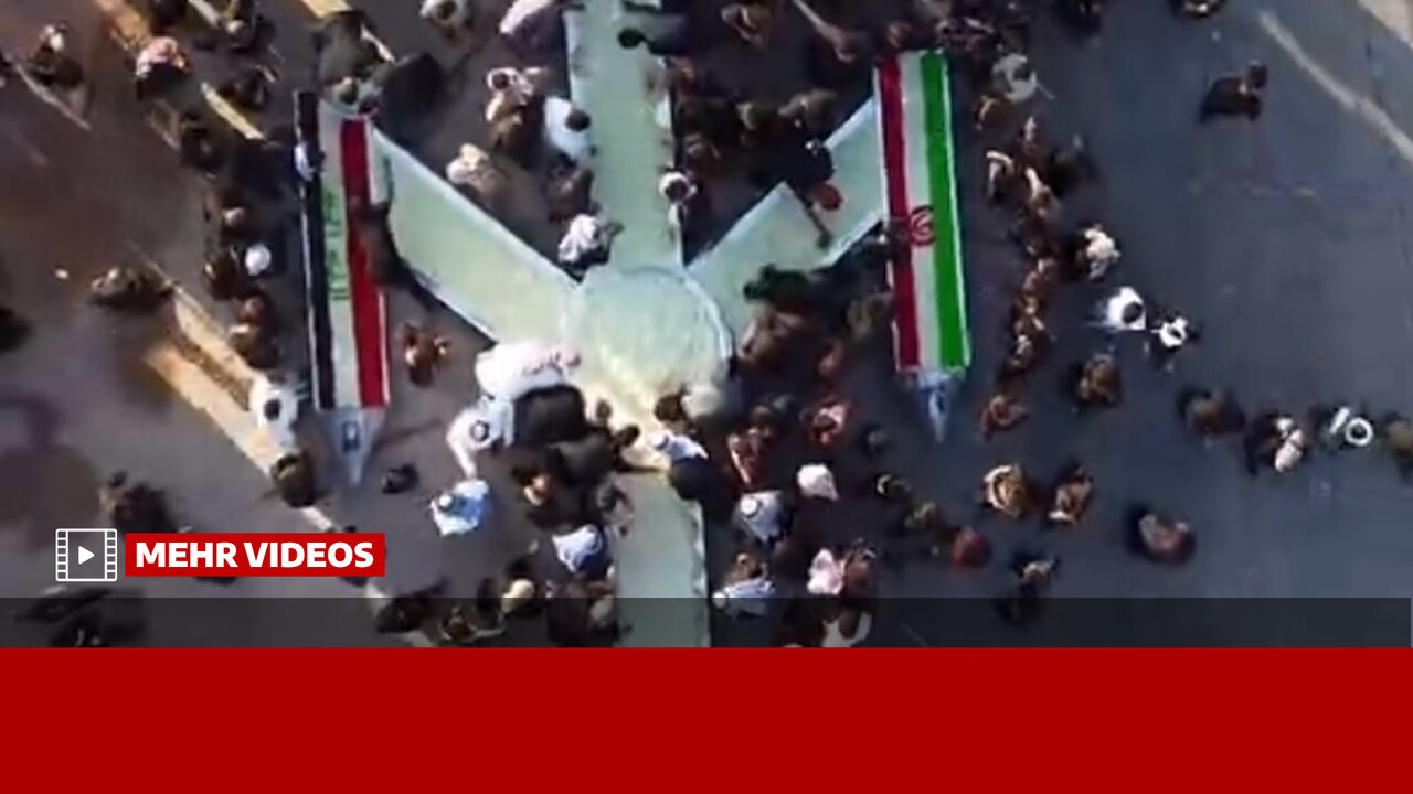 سفره اربعینی به شکل موشک بالستیک ایرانی در سماوه عراق