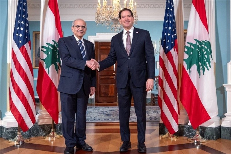 دیدار وزیر خارجه آمریکا با نخست‌وزیر لبنان در واشنگتن